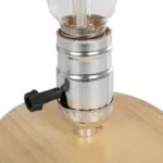 GLOBOSTAR® NOX 77703 Μοντέρνο Επιτραπέζιο Φωτιστικό Πορτατίφ με Ντουί 1 x E27 AC 220-240V IP20 - Μπεζ & Ασημί - Μ12 x Π12 x Υ9cm - Image 5
