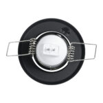 GLOBOSTAR® ORO 77801 Χωνευτή Κινούμενη Βάση για Σποτ MR11 με Ντουί GU10/GU5.3 IP20 - Μαύρο Ματ - Μ7 x Π7 x Υ2.1cm / Q5.5cm - Image 6