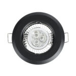 GLOBOSTAR® ORO 77808 Χωνευτή Βάση για Σποτ MR16 με Ντουί GU10/GU5.3 IP20 - Μαύρο Ματ - Μ8.3 x Π8.3 x Υ3.1cm / Q6cm - Image 6