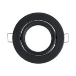 GLOBOSTAR® ORO 77815 Χωνευτή Κινούμενη Βάση για Σποτ MR16 με Ντουί GU10/GU5.3 IP20 - Μαύρο Ματ - Μ9.2 x Π9.2 x Υ2.8cm / Q7.6cm - Image 3