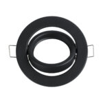 GLOBOSTAR® ORO 77815 Χωνευτή Κινούμενη Βάση για Σποτ MR16 με Ντουί GU10/GU5.3 IP20 - Μαύρο Ματ - Μ9.2 x Π9.2 x Υ2.8cm / Q7.6cm - Image 4