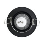 GLOBOSTAR® ORO 77815 Χωνευτή Κινούμενη Βάση για Σποτ MR16 με Ντουί GU10/GU5.3 IP20 - Μαύρο Ματ - Μ9.2 x Π9.2 x Υ2.8cm / Q7.6cm - Image 6