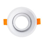 GLOBOSTAR® ALPHA 77830 Χωνευτή Κινούμενη Βάση για Σποτ MR16 με Ντουί GU10/GU5.3 IP20 - Λευκό - Μ9.4 x Π9.4 x Υ4.2cm / Q8.3cm - Image 3