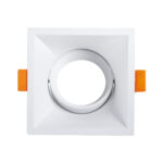 GLOBOSTAR® ALPHA 77832 Χωνευτή Κινούμενη Βάση για Σποτ MR16 για Ντουί GU10/GU5.3 IP20 - Λευκό - Μ9 x Π9 x Υ4.5cm / Q8.3cm - Image 4