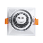 GLOBOSTAR® ALPHA 77832 Χωνευτή Κινούμενη Βάση για Σποτ MR16 για Ντουί GU10/GU5.3 IP20 - Λευκό - Μ9 x Π9 x Υ4.5cm / Q8.3cm - Image 6
