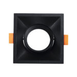 GLOBOSTAR® ALPHA 77833 Χωνευτή Κινούμενη Βάση για Σποτ MR16 με Ντουί GU10/GU5.3 IP20 - Μαύρο Ματ - Μ9 x Π9 x Υ4.5cm / Q8.3cm - Image 4