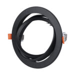 GLOBOSTAR® VITA 77851 Χωνευτή Κινούμενη Βάση για Σποτ AR111 για Ντουί GU10/GU5.3 IP20 - Μαύρο Ματ - Μ18 x Π18 x Υ4.5cm / Q16.5cm - Image 4