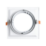 GLOBOSTAR® VITA 77852 Χωνευτή Κινούμενη Βάση για Σποτ AR111 για Ντουί GU10/GU5.3 IP20 - Λευκό - Μ18 x Π18 x Υ4.5cm / Q17.5 x 17.5cm - Image 3