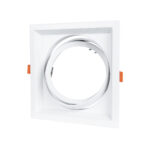 GLOBOSTAR® VITA 77852 Χωνευτή Κινούμενη Βάση για Σποτ AR111 για Ντουί GU10/GU5.3 IP20 - Λευκό - Μ18 x Π18 x Υ4.5cm / Q17.5 x 17.5cm - Image 4