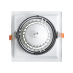 GLOBOSTAR® VITA 77852 Χωνευτή Κινούμενη Βάση για Σποτ AR111 για Ντουί GU10/GU5.3 IP20 - Λευκό - Μ18 x Π18 x Υ4.5cm / Q17.5 x 17.5cm - Image 5