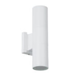 GLOBOSTAR® WALLY 77871 Μοντέρνο Φωτιστικό Τοίχου - Απλίκα με Ντουί 2 x GU10 AC 220-240V Αδιάβροχο IP65 - Λευκό Ματ - Μ6.4 x Π11 x Υ25cm - Image 3