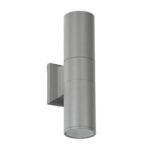 GLOBOSTAR® WALLY 77875 Μοντέρνο Φωτιστικό Τοίχου - Απλίκα με Ντουί 2 x GU10 AC 220-240V Αδιάβροχο IP65 - Γκρι Ματ - Μ6.4 x Π11 x Υ25cm - Image 3