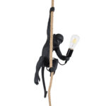 GLOBOSTAR® APES 01801 Μοντέρνο Κρεμαστό Φωτιστικό Οροφής με Ντουί 1 x E27 AC 220-240V IP20 - Μαύρο & Μπεζ - Μ26 x Π28 x Υ69cm - Image 2