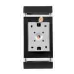 GLOBOSTAR® QUATRO 77893 Μοντέρνο Φωτιστικό Τοίχου - Απλίκα με Ντουί 2 x GU10 AC 220-240V Αδιάβροχο IP65 - Μαύρο Ματ - Μ11 x Π10 x Υ25.5cm - Image 5