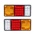 GLOBOSTAR® ARROWLIGHT 999-0261 Πίσω Φανάρι Οχημάτων Βέλος LED 9W 360lm 180° DC 24V Αδιάβροχο IP66 Πορτοκαλί & Κόκκινο & Ψυχρό Λευκό 6000K - Μ32 x Π3.5 x Υ14cm - Πακέτο 2 Τεμαχίων - 1 Χρόνο Εγγύηση
