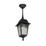 GLOBOSTAR® SOLME 203-0209 Vintage Φωτιστικό Οροφής με Ντουί 1 x E27 AC 220-240V IP44 - Μαύρο - Μ15 x Π15 x Υ27cm - Image 2