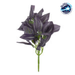 GloboStar® PURPLE JOY 78298 Τεχνητό Φυτό Ζεμπρίνα - Μπουκέτο Διακοσμητικών Φυτών - Κλαδιών με Φύλλωμα Μωβ Υ28cm