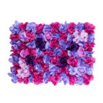 GloboStar® 78332 Artificial - Συνθετικό Τεχνητό Διακοσμητικό Πάνελ Λουλουδιών - Κάθετος Κήπος Τριαντάφυλλο - Ορτανσία - Βιολέτα - Φουξια - Μωβ - Γαλάζιο Μ60 x Υ40 x Π7cm - Image 2