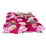GloboStar® Artificial Garden ROSALIE 78335 Τεχνητό Διακοσμητικό Πάνελ Λουλουδιών - Κάθετος Κήπος σύνθεση Ροζαλί Μ60 x Π40 x Υ6cm - Image 5