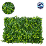 GloboStar® 78406 Artificial - Συνθετικό Τεχνητό Διακοσμητικό Πάνελ Φυλλωσιάς - Κάθετος Κήπος Τριφύλλι - Νάνος Δάφνη - Περεσκία Πράσινο Μ60 x Υ40 x Π8cm