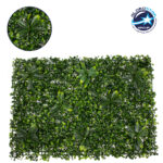 GLOBOSTAR® BUXUS 78410 Τεχνητό Πάνελ Φυλλωσιάς / Κάθετος Κήπος Πυξάρι & Ιαπωνική Δάφνη - Πράσινο - Μ60 x Π40 x Υ7cm