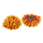 GloboStar® 78515 Artificial - Συνθετικό Τεχνητό Διακοσμητικό Φυτό Θάμνος Πυξάρι Πορτοκαλί - Κίτρινο Φ36cm - Image 2