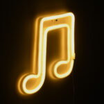GloboStar® 78568 Φωτιστικό Ταμπέλα Φωτεινή Επιγραφή NEON LED Σήμανσης MUSIC NOTE 5W με Καλώδιο Τροφοδοσίας USB - Μπαταρίας 3xAAA (Δεν Περιλαμβάνονται) - Θερμό Λευκό 2700K - Image 6