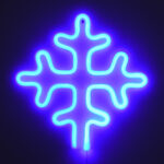 GloboStar® 78580 Φωτιστικό Ταμπέλα Φωτεινή Επιγραφή NEON LED Σήμανσης SNOWFLAKE 5W με Καλώδιο Τροφοδοσίας USB - Μπαταρίας 3xAAA (Δεν Περιλαμβάνονται) - Γαλάζιο - Image 5