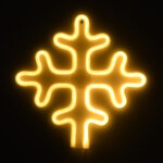 GloboStar® 78582 Φωτιστικό Ταμπέλα Φωτεινή Επιγραφή NEON LED Σήμανσης SNOWFLAKE 5W με Καλώδιο Τροφοδοσίας USB - Μπαταρίας 3xAAA (Δεν Περιλαμβάνονται) - Θερμό Λευκό 2700K - Image 5