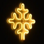 GloboStar® 78582 Φωτιστικό Ταμπέλα Φωτεινή Επιγραφή NEON LED Σήμανσης SNOWFLAKE 5W με Καλώδιο Τροφοδοσίας USB - Μπαταρίας 3xAAA (Δεν Περιλαμβάνονται) - Θερμό Λευκό 2700K - Image 6
