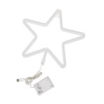GloboStar® 78583 Φωτιστικό Ταμπέλα Φωτεινή Επιγραφή NEON LED Σήμανσης STAR 5W με Καλώδιο Τροφοδοσίας USB - Μπαταρίας 3xAAA (Δεν Περιλαμβάνονται) - Γαλάζιο - Image 4