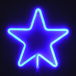 GloboStar® 78583 Φωτιστικό Ταμπέλα Φωτεινή Επιγραφή NEON LED Σήμανσης STAR 5W με Καλώδιο Τροφοδοσίας USB - Μπαταρίας 3xAAA (Δεν Περιλαμβάνονται) - Γαλάζιο - Image 5