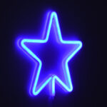 GloboStar® 78583 Φωτιστικό Ταμπέλα Φωτεινή Επιγραφή NEON LED Σήμανσης STAR 5W με Καλώδιο Τροφοδοσίας USB - Μπαταρίας 3xAAA (Δεν Περιλαμβάνονται) - Γαλάζιο - Image 6