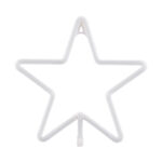 GloboStar® 78584 Φωτιστικό Ταμπέλα Φωτεινή Επιγραφή NEON LED Σήμανσης STAR 5W με Καλώδιο Τροφοδοσίας USB - Μπαταρίας 3xAAA (Δεν Περιλαμβάνονται) - Ψυχρό Λευκό 6000K - Image 3