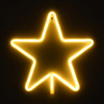 GloboStar® 78585 Φωτιστικό Ταμπέλα Φωτεινή Επιγραφή NEON LED Σήμανσης STAR 5W με Καλώδιο Τροφοδοσίας USB - Μπαταρίας 3xAAA (Δεν Περιλαμβάνονται) - Θερμό Λευκό 2700K - Image 5