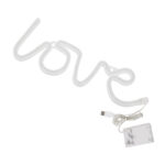 GloboStar® 78587 Φωτιστικό Ταμπέλα Φωτεινή Επιγραφή NEON LED Σήμανσης LOVE 5W με Καλώδιο Τροφοδοσίας USB - Μπαταρίας 3xAAA (Δεν Περιλαμβάνονται) - Κόκκινο - Image 4
