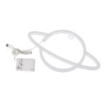 GloboStar® 78588 Φωτιστικό Ταμπέλα Φωτεινή Επιγραφή NEON LED Σήμανσης PLANET SATURN 5W με Καλώδιο Τροφοδοσίας USB - Μπαταρίας 3xAAA (Δεν Περιλαμβάνονται) - Ροζ - Image 4