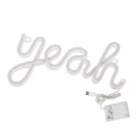 GloboStar® 78589 Φωτιστικό Ταμπέλα Φωτεινή Επιγραφή NEON LED Σήμανσης YEAH 5W με Καλώδιο Τροφοδοσίας USB - Μπαταρίας 3xAAA (Δεν Περιλαμβάνονται) - Κόκκινο - Image 4