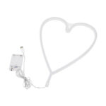 GloboStar® 78593 Φωτιστικό Ταμπέλα Φωτεινή Επιγραφή NEON LED Σήμανσης HEART LINE 5W με Καλώδιο Τροφοδοσίας USB - Μπαταρίας 3xAAA (Δεν Περιλαμβάνονται) - Ροζ - Image 4