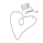 GloboStar® 78594 Φωτιστικό Ταμπέλα Φωτεινή Επιγραφή NEON LED Σήμανσης CALLIGRAPHIC HEART LINE 5W με Καλώδιο Τροφοδοσίας USB - Μπαταρίας 3xAAA (Δεν Περιλαμβάνονται) - Ροζ - Image 4