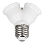 GLOBOSTAR® ADAPTOR 78969 Αντάπτορας/Μετατροπέας από Ντουί E27 σε 2 x E27 IP20 - Μ7.4 x Π7.4 x Υ7.4cm - Image 3