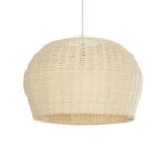 GLOBOSTAR® BERMUDA 01709 Boho Κρεμαστό Φωτιστικό Οροφής με Ντουί 1 x E27 AC 220-240V IP20 - Μπεζ - Μ55 x Π55 x Y26cm