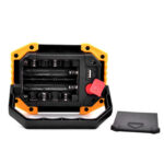GLOBOSTAR® HELPLAMP 79037 Προβολέας Φακός Camping LED 20W 2000lm 120° DC 5V με Επαναφορτιζόμενη Μπαταρία Li-ion 3.6V 2x18650 4600mAh IP20 Ψυχρό Λευκό 6000K - Sanan COB Chip - Μαύρο & Κίτρινο - Μ11.5 x Π10 x Υ23cm - 1 Χρόνο Εγγύηση - Image 5