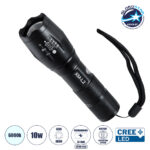 GLOBOSTAR® HANDLAMP 79041 Φακός Χειρός LED 10W 1000lm 5~60° DC 5V με Επαναφορτιζόμενη Μπαταρία Li-ion 3.7V 1x18650 3000mAh IP20 Ψυχρό Λευκό 6000K - CREE XML2-T6 Chip - Μ13.5 x Π4 x Υ4cm - 1 Χρόνο Εγγύηση