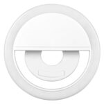 GloboStar® 79042 Selfie Ring Light LED SMD 2W 200 lm Λευκό Σώμα με Ενσωματωμένη Επαναφορτιζόμενη Μπαταρία 500mAh & Καλώδιο Φόρτισης Micro USB Ψυχρό Λευκό 6000 K για Κινητό Τηλέφωνο και Tablet Φ8.5 x Υ2.5cm - Image 3