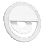 GloboStar® 79042 Selfie Ring Light LED SMD 2W 200 lm Λευκό Σώμα με Ενσωματωμένη Επαναφορτιζόμενη Μπαταρία 500mAh & Καλώδιο Φόρτισης Micro USB Ψυχρό Λευκό 6000 K για Κινητό Τηλέφωνο και Tablet Φ8.5 x Υ2.5cm - Image 4