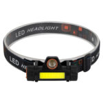 GLOBOSTAR® HEADLAMP 79064 Φακός Κεφαλής LED 25W 2500lm 15~120° DC 5V με USB-C με Επαναφορτιζόμενη Μπαταρία Li-ion 3.7V 1x18650 3400mAh Αδιάβροχο IP54 Ψυχρό Λευκό 6000K - CREE XML2-T6 & COB Chip - Μ8.2 x Π2.5 x Υ4cm - 1 Χρόνο Εγγύηση - Image 3