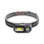 GLOBOSTAR® HEADLAMP 79066 Φακός Κεφαλής με Αισθητήρα Hand Swipe LED 25W 2500lm 60° DC 5V με USB-C για Επαναφορτιζόμενη Μπαταρία Li-ion 3.7V 1x18650 Αδιάβροχο IP54 Ψυχρό Λευκό 6000K - CREE COB Chip - Μ8.5 x Π4 x Υ4cm - 2 Χρόνια Εγγύηση - Image 2