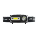 GLOBOSTAR® HEADLAMP 79066 Φακός Κεφαλής με Αισθητήρα Hand Swipe LED 25W 2500lm 60° DC 5V με USB-C για Επαναφορτιζόμενη Μπαταρία Li-ion 3.7V 1x18650 Αδιάβροχο IP54 Ψυχρό Λευκό 6000K - CREE COB Chip - Μ8.5 x Π4 x Υ4cm - 2 Χρόνια Εγγύηση - Image 4