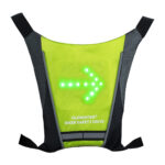 GloboStar® 79069 Γιλέκο Ασφαλείας Φωσφοριζέ Αντανακλαστικό για Ποδηλάτες & Runners με Φωτεινή Σήμανση LED - Ενσωματωμένη Μπαταρία 650mAh DC 5V Επαναφορτιζόμενο με Καλώδιο Τροφοδοσίας USB & Ασύρματο Χειριστήριο - Λαχανί Φωσφοριζέ & Μαύρο Αδιάβροχο IP65 - Image 4
